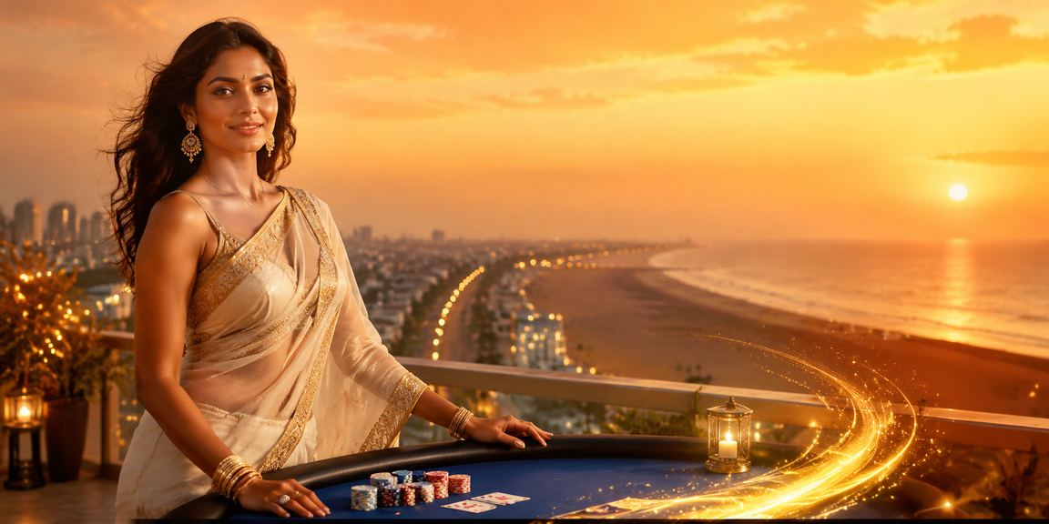 Player holding mobile device with casino interface
